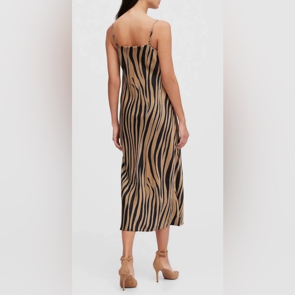 Banana Republic Zebra Animal Print Slip Dress Size 4 - Picture 3 of 7